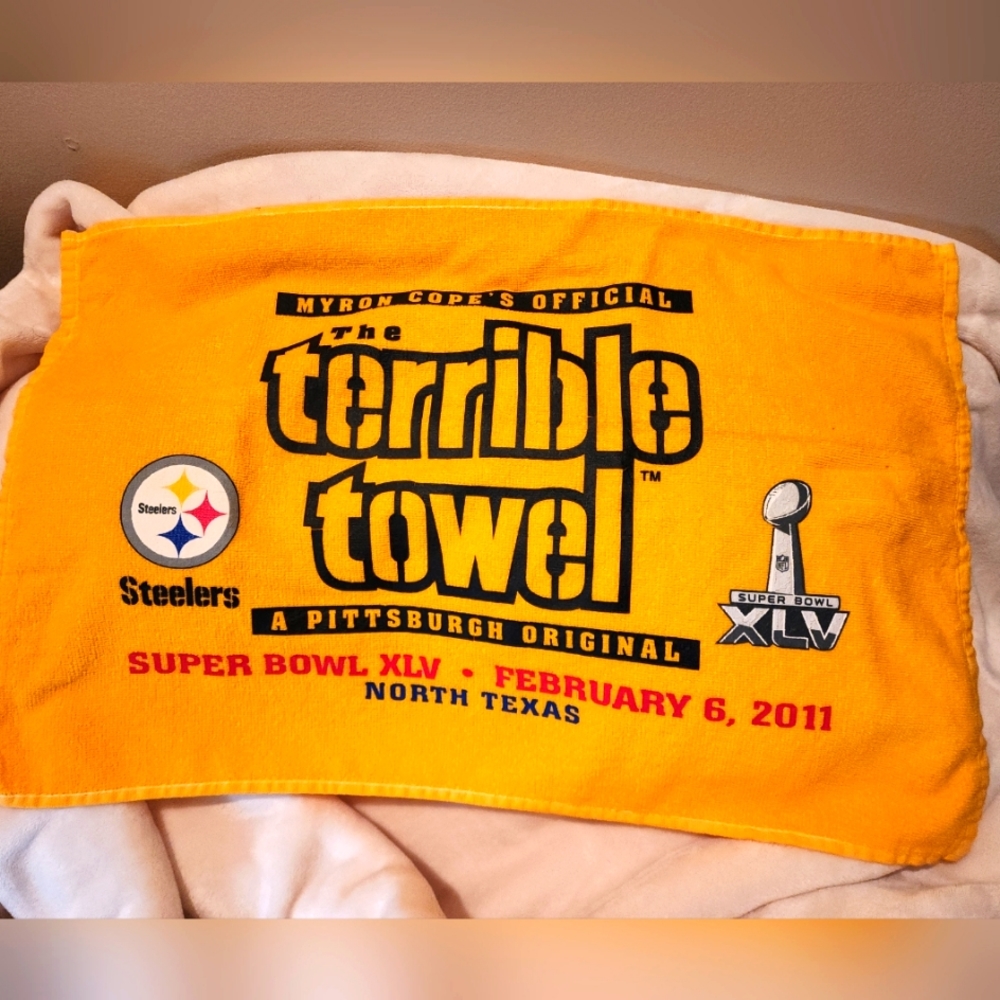 2011 XLV Superbowl Pittsburgh Steelers Terrible Towel